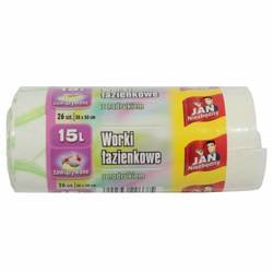 Jan Niezbędny Worki łazienkowe z zawiązywaniem 15L. 26szt.