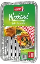 OSKAR Weekend Tacki do Grilla Aluminiowe 3 sztuki