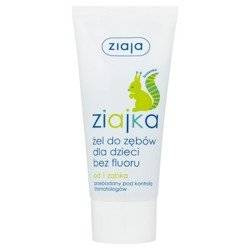 Ziajka Żel do zębów dla dzieci Bez Fluoru od 1 ząbka 50ml