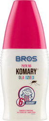 BROS Płyn na komary dla dzieci do 6 godzin ochrony